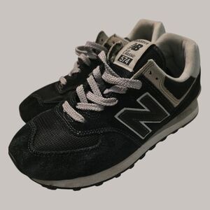 New Balance Womens' Black and White Sneakers